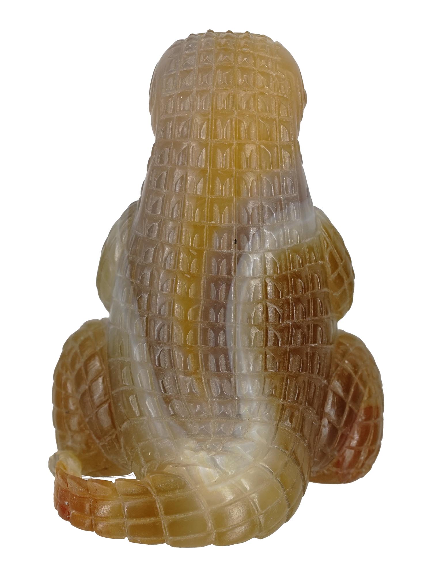 RUSSIAN HAND CARVED AGATE CROCODILE FIGURINE PIC-3